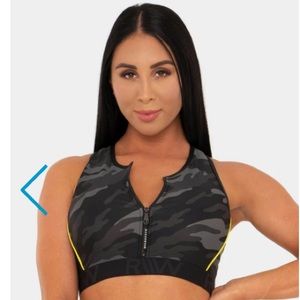 Ryderwear BF Camo Zip Up Sports Bra